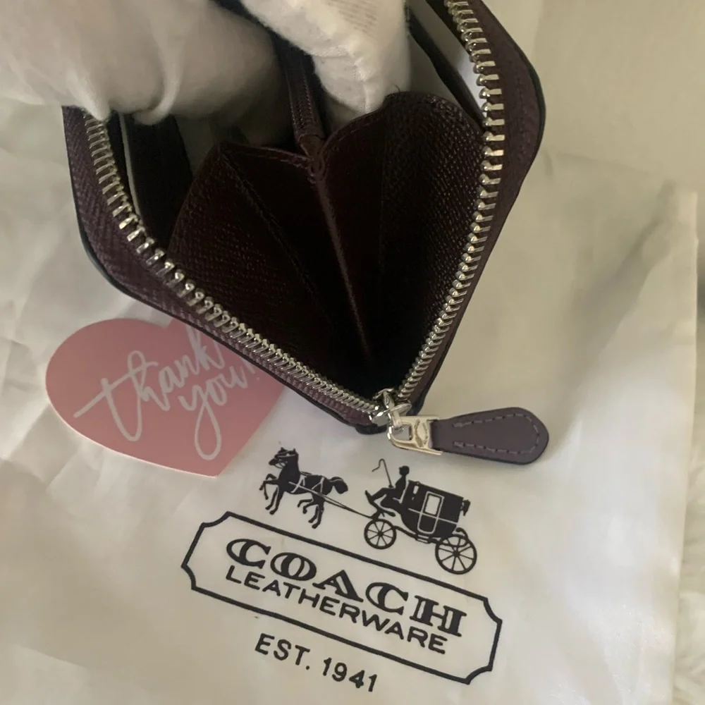 Coach Accordion Zip Around Lavender Wallet